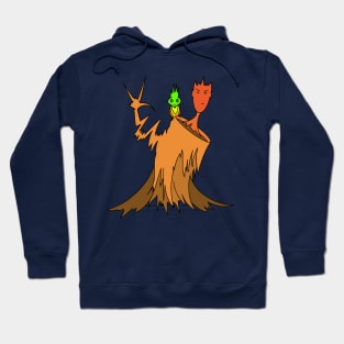 "Tree Dude - Stylized Tree Holding up the 'I Love You' Symbol" Hoodie